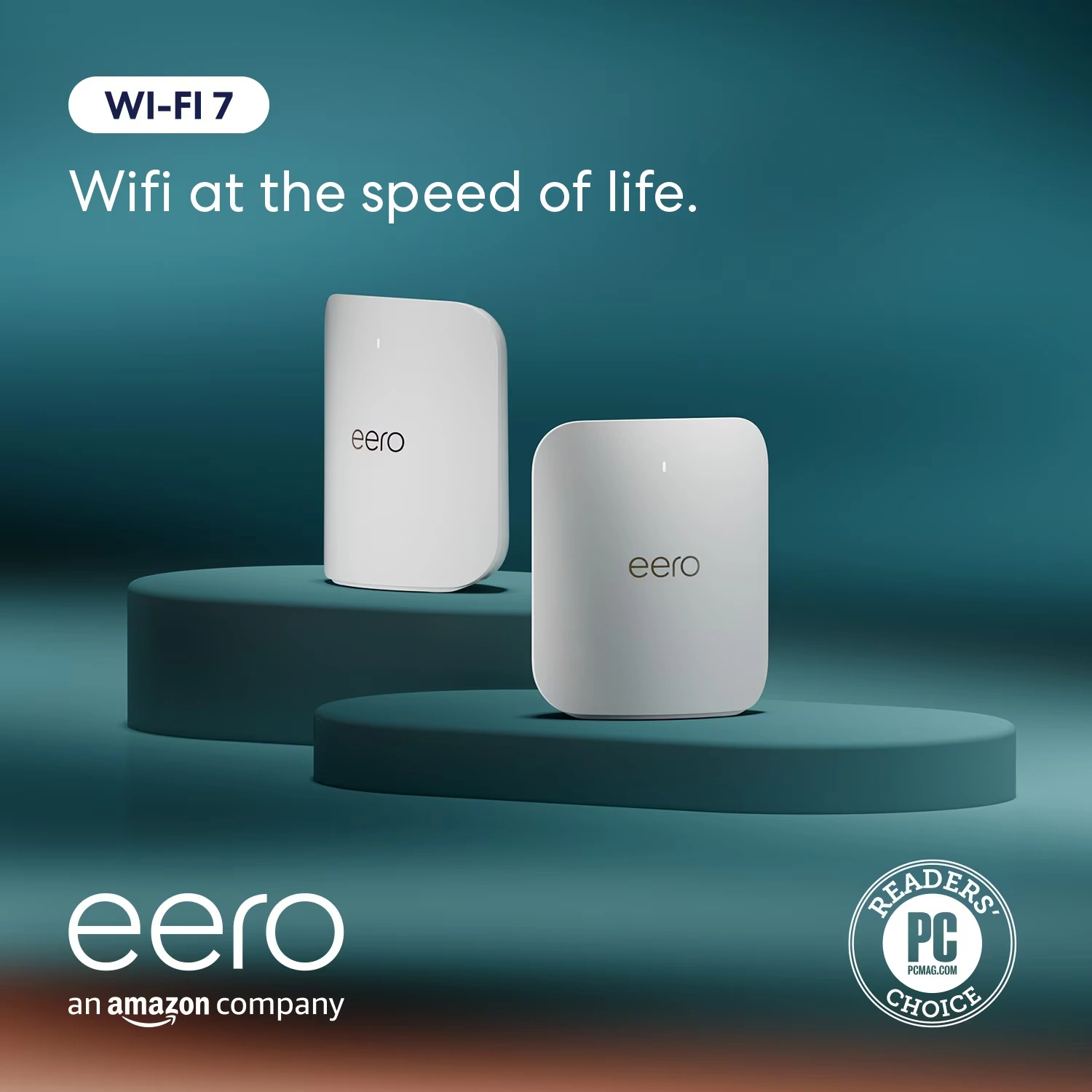 Amazon eero Pro 7 tri-band mesh Wi-Fi 7 router - 2-pack