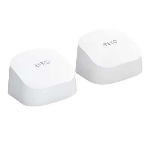 Amazon eero 6 dual-band mesh Wi-Fi 6 router, with built-in Zigbee smart home hub (1 router + 1 extender)