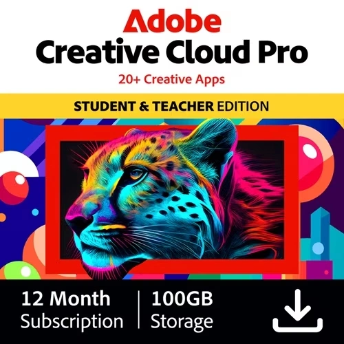 Download Adobe Creative Cloud Pro Student & Teacher Edition 12 Mo Subscription