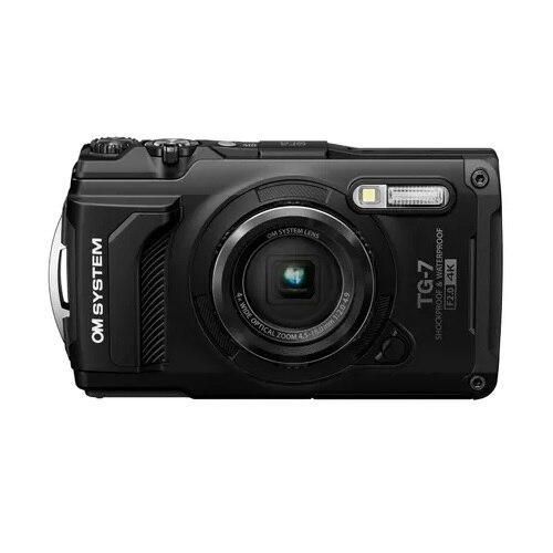 Olympus OM SYSTEM TG-7 12 Megapixel Compact Camera - Black