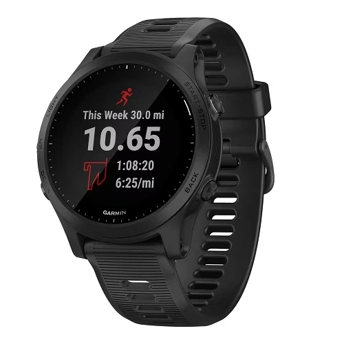 Garmin - Forerunner 945 GPS Heart Rate Monitor Running Smartwatch - Black