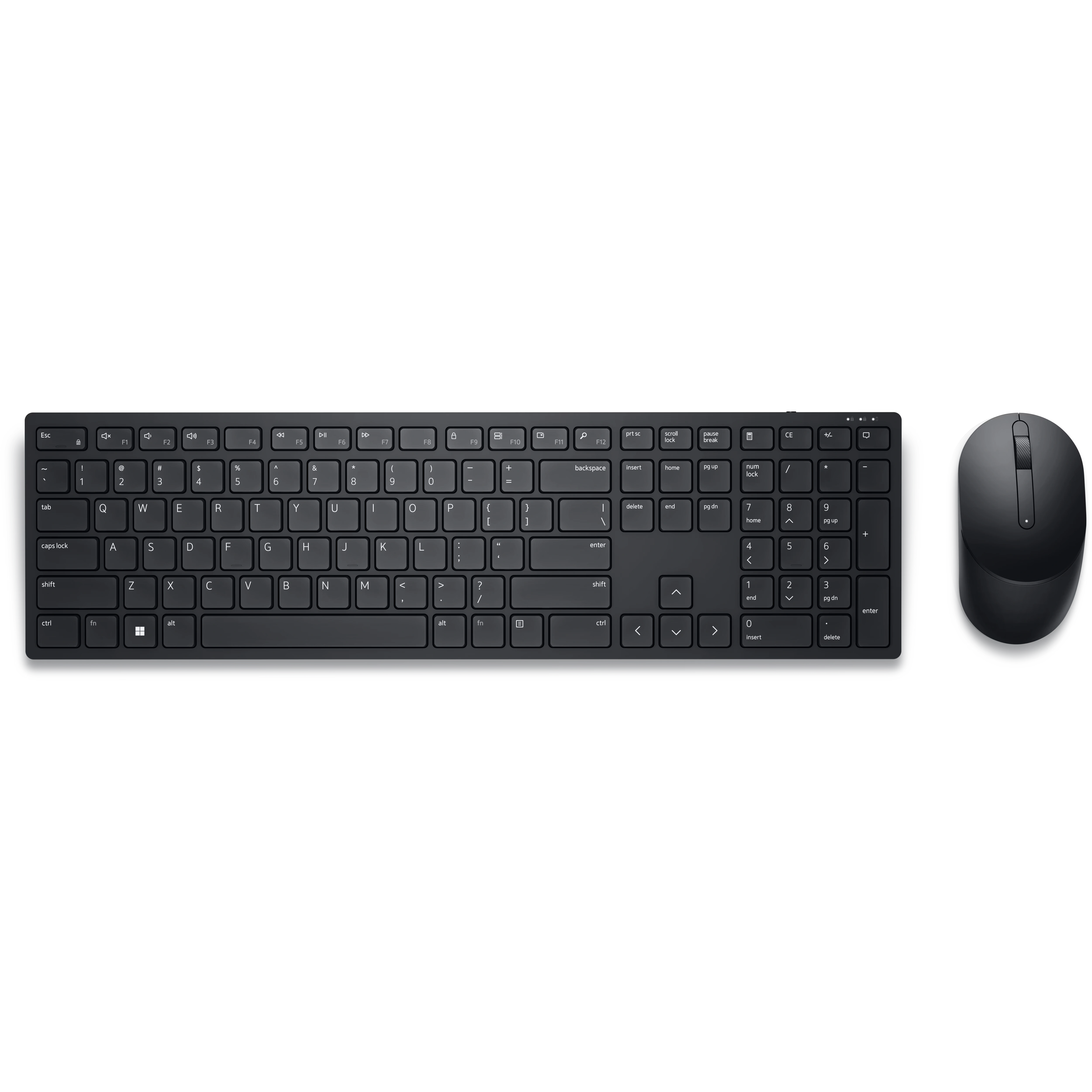 Dell Pro Keyboard and Mouse - KM5221W - US English - Black Black