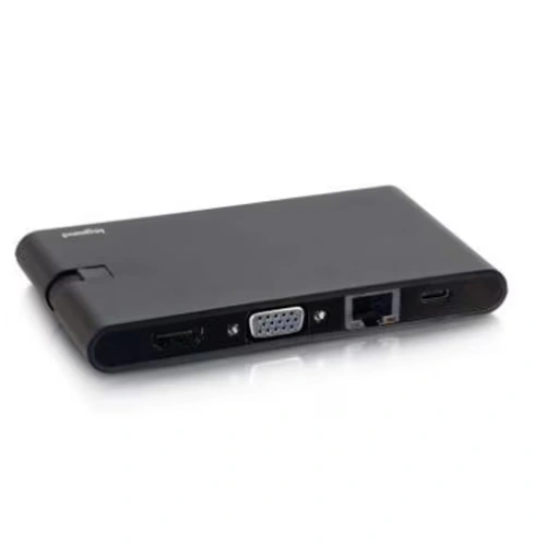 C2G USB-C 9-in-1 Compact Dock with 4K HDMI, VGA, Ethernet, USB, SD Card Reader and Power Delivery
