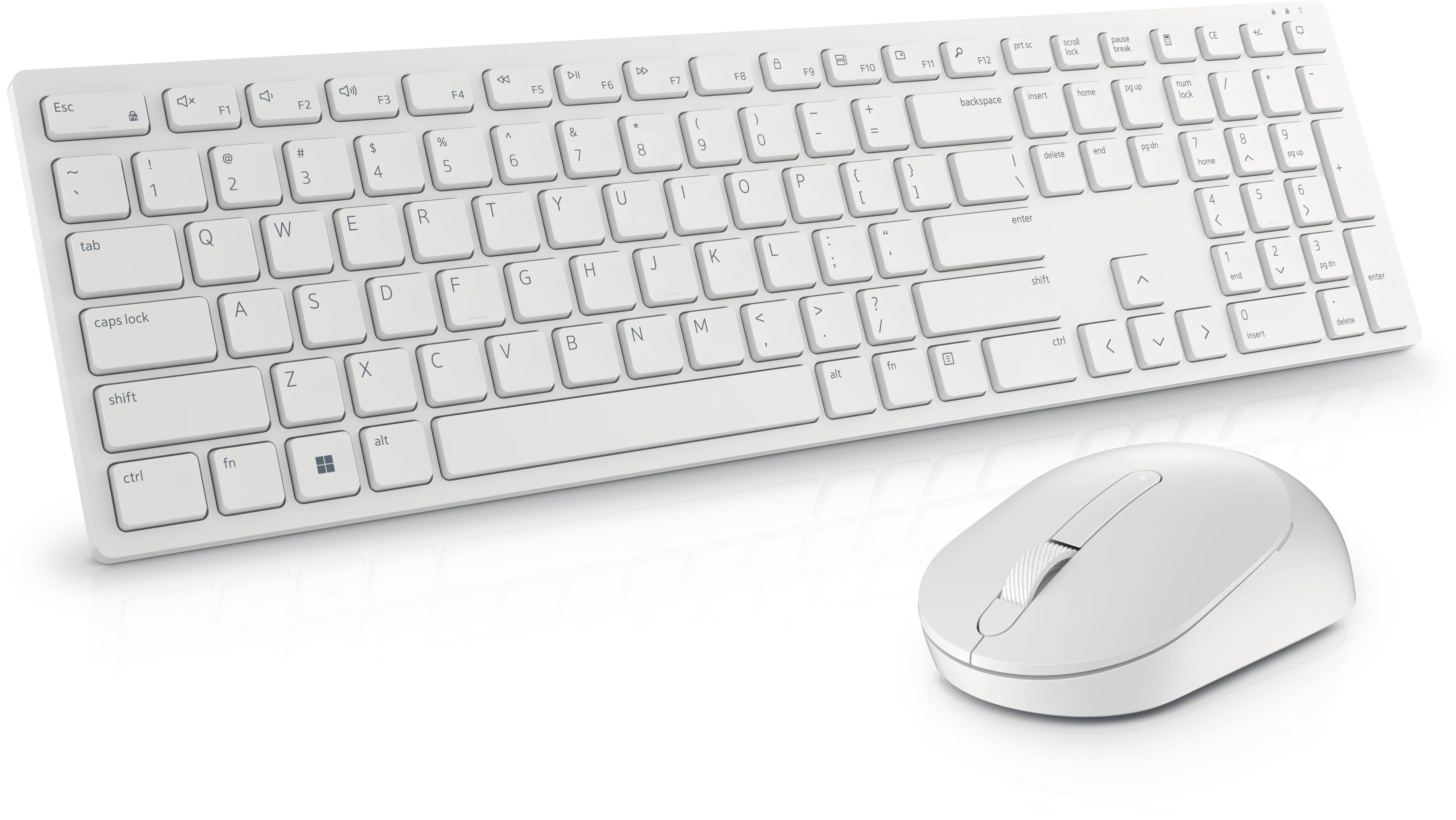 Dell Pro Keyboard and Mouse - KM5221W - US English - White White