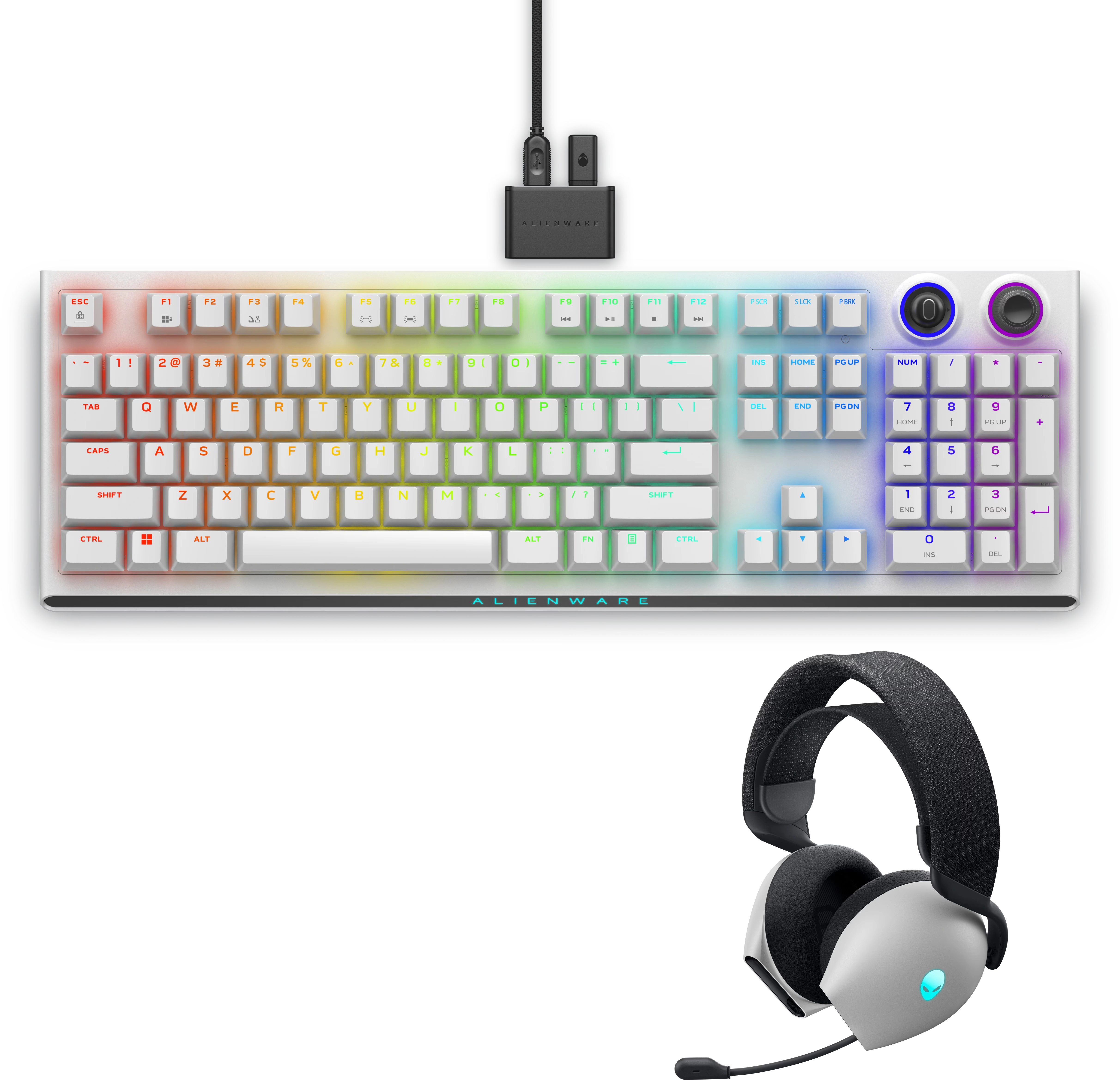 Alienware Tri-Mode Wireless Gaming Bundle - Lunar Light