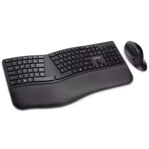 Kensington Pro Fit Ergonomic Wireless Keyboard and Mouse - Black Black