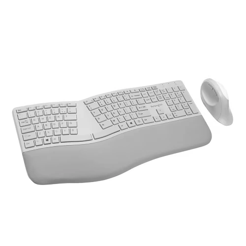 Kensington Pro Fit Ergo Wireless Keyboard and Mouse-Gray Gray