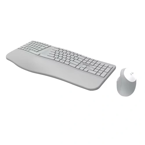 Kensington Pro Fit Ergo Wireless Keyboard and Mouse-Gray Gray