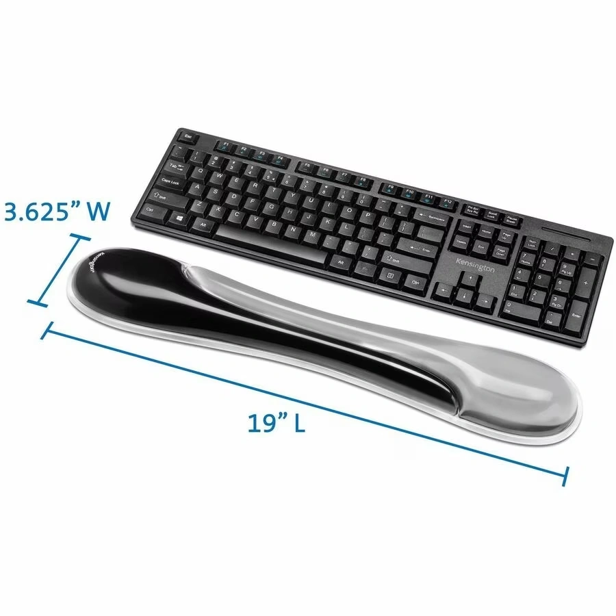 Kensington DuO Gel Wave Keyboard Wrist Rest - Black/Gray