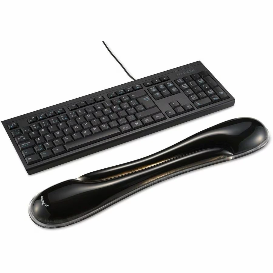 Kensington DuO Gel Wave Keyboard Wrist Rest - Black/Black