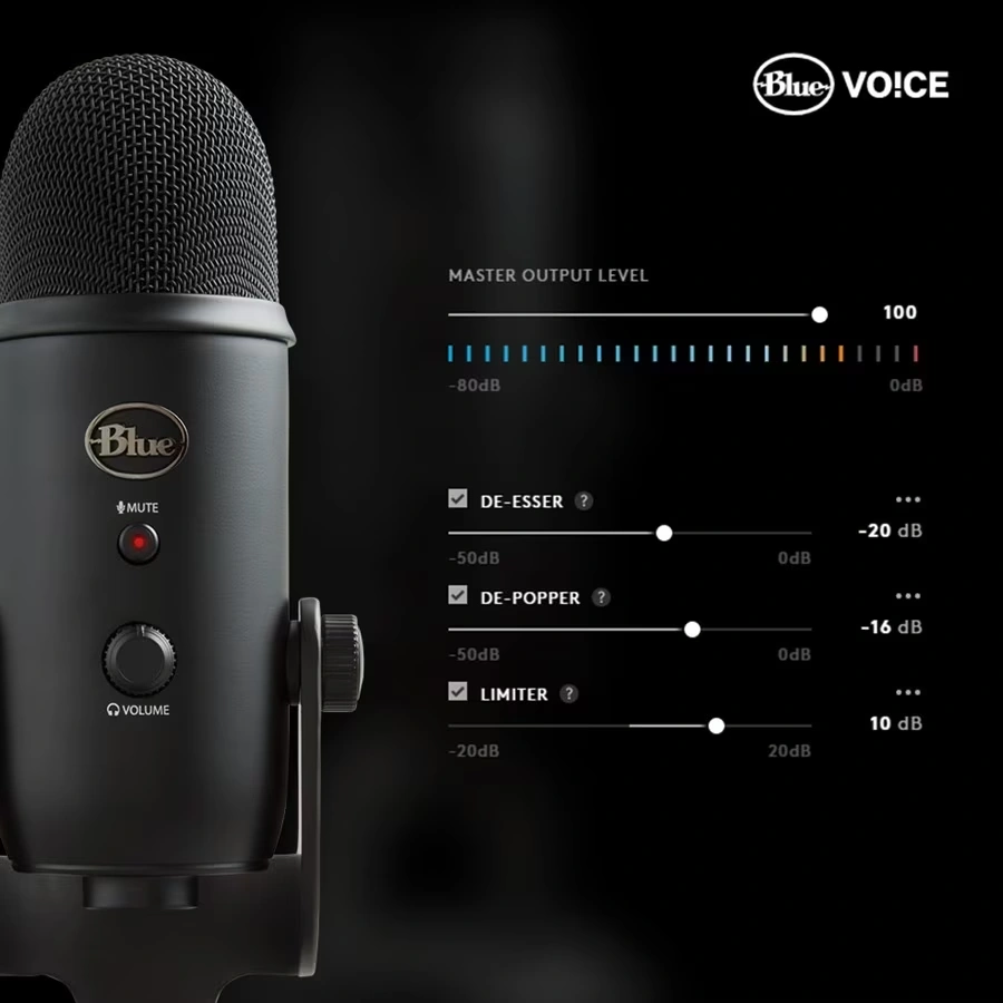 Blue Yeti Wired Condenser Microphone Blackout