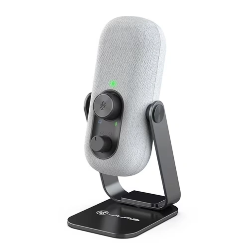 JLab Go Talk Wired Condenser, Dynamic Microphone for Studio, Podcasting, Gaming, Recording, Music - White