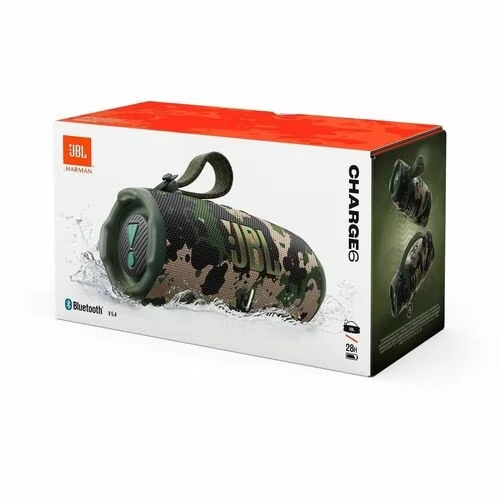 JBL Charge 6 Portable Bluetooth Speaker System - 45 W RMS - Camouflage