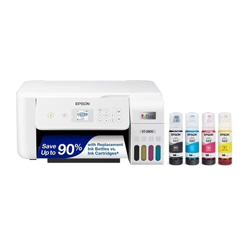 Epson EcoTank ET-2800 Wireless Color All-In-One Inkjet Printer White