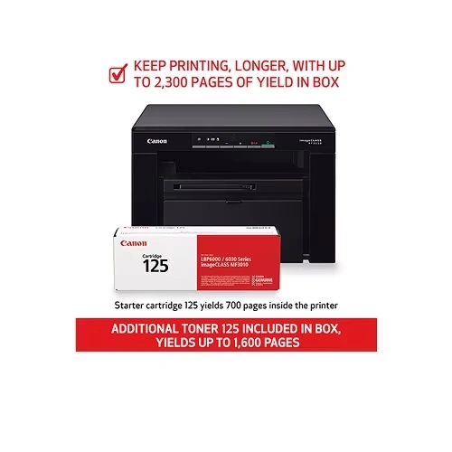 Canon imageCLASS MF3010VP Wired Black-and-White All-In-One Laser Photo Printer